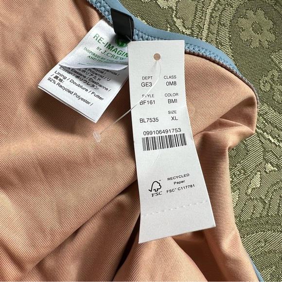 NWT J. Crew Full Coverage Bikini Bottom Size XL Blue Mist - Picture 7 of 7